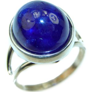 Blue Planet Beauty authentic Sapphire .925 Sterling Silver Ring size 9 1/2