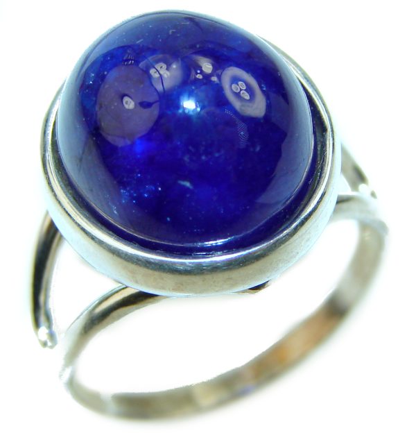 Blue Planet Beauty authentic Sapphire .925 Sterling Silver Ring size 9 1/2