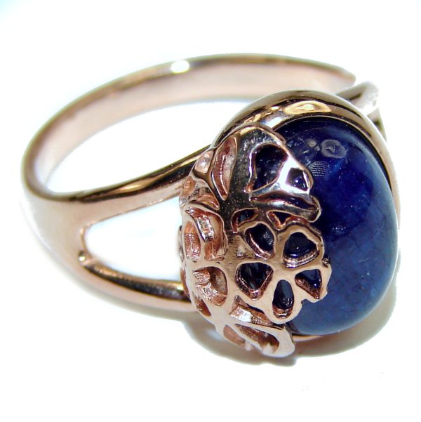 Blue Planet Beauty authentic Sapphire 14K Gold over .925 Sterling Silver Ring size 8