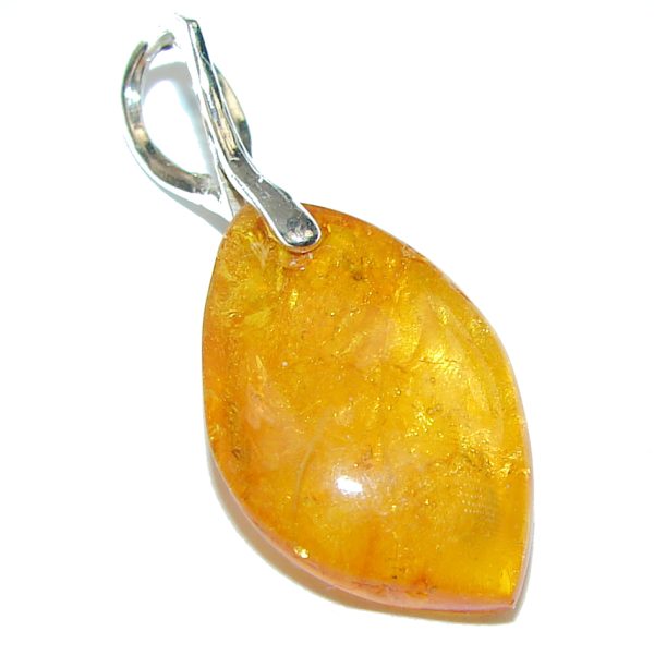 Butterscotch Baltic Amber .925 Sterling Silver handmade pendant