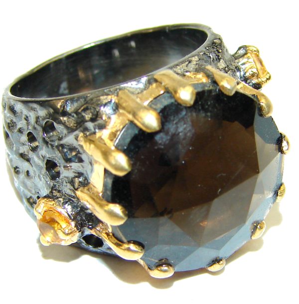 Carmen Champagne Smoky Topaz .925 Sterling Silver Ring size 6