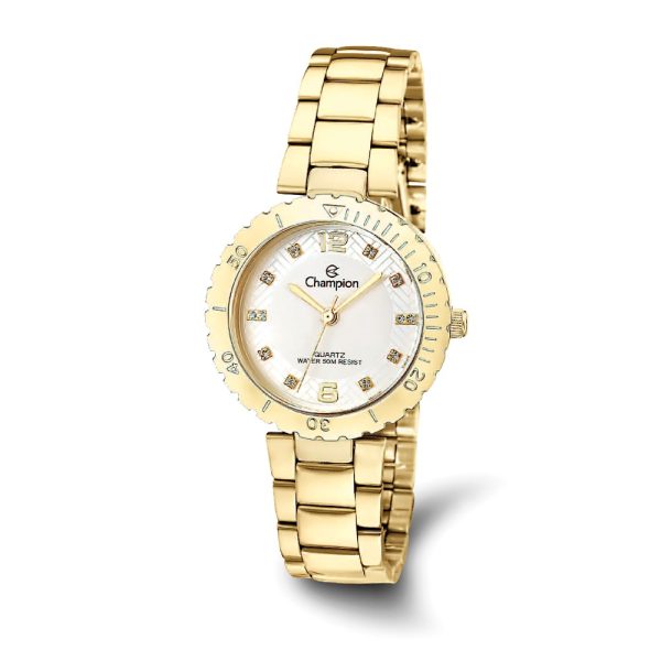 Champion Ladies Glamour Ladies Gold-tone Changeable Bezel/Strap Watch