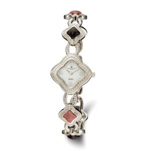 Charles Hubert Ladies Dumortierite/Rhodonite Bracelet Watch