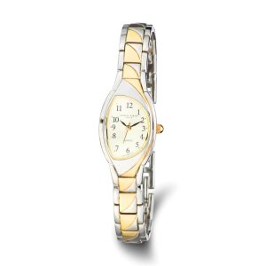 Charles Hubert Ladies Gold-finish 2-tone Gold-tone Dial 20mm Watch