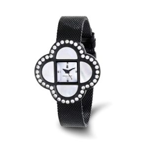 Charles Hubert Ladies IP Black Stainless 36x36mm Watch