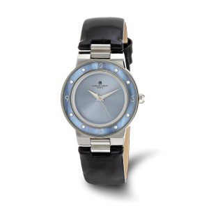 Charles Hubert Ladies Stainless Blue Mother of Pearl 32mm Watch