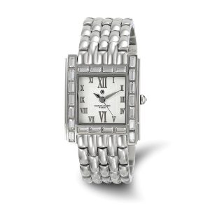 Charles Hubert Ladies Stainless Crystal Bezel 27 x 32mm Watch