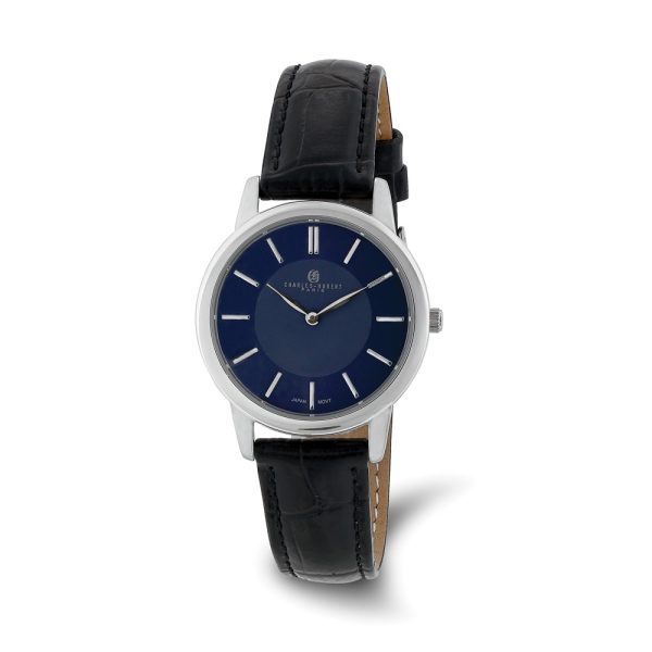 Charles Hubert Ladies Stainless Steel Blue Dial Watch