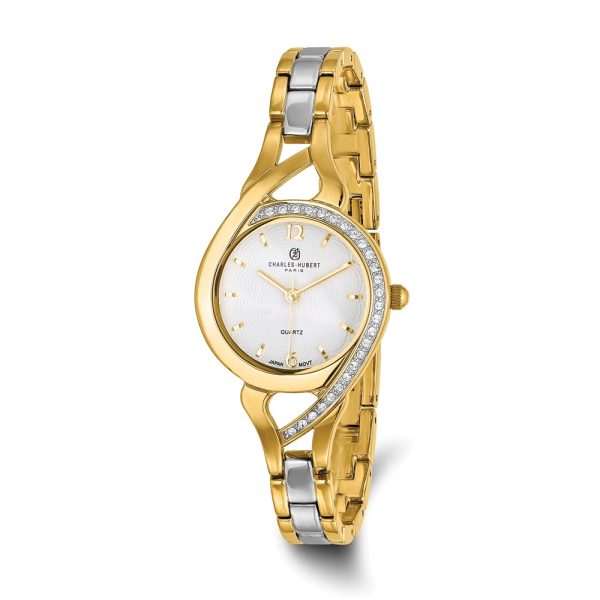 Charles Hubert Ladies Two-Tone Off-White Dial Watch