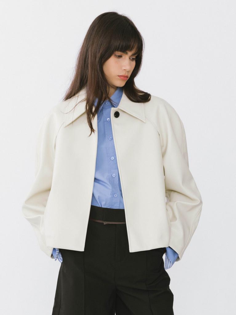 Cubic - Oversized Faux Leather Jacket