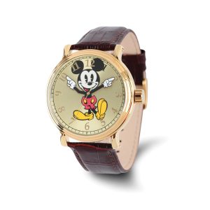 Disney Adult Size Mickey Mouse w/Moving Arms Gold-tone Watch