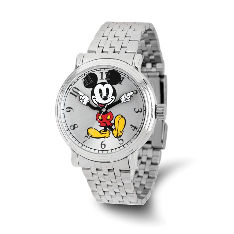 Disney Adult Size Silver Dial Mickey Mouse Watch