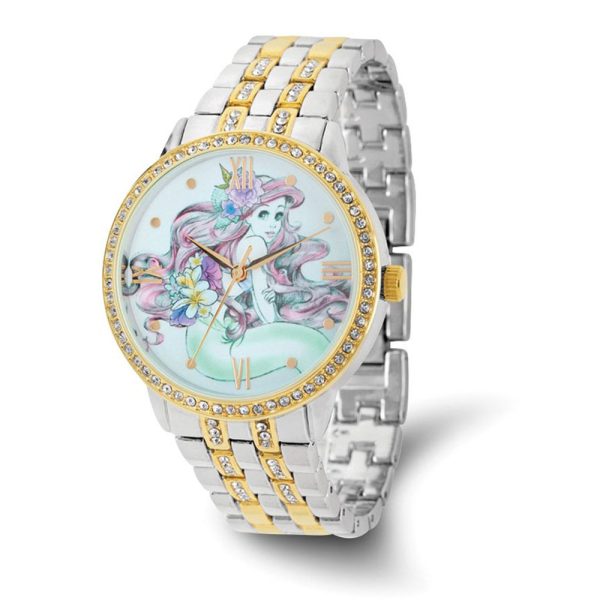 Disney Ladies Ariel Two-tone Metal w/Crystals Watch