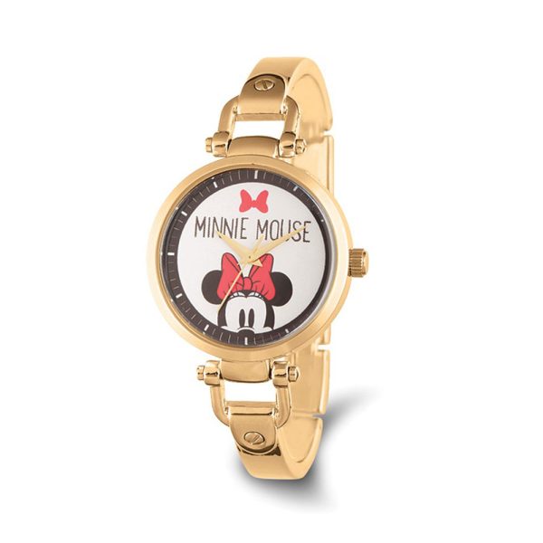 Disney Ladies Size Minnie Mouse Gold-tone Watch