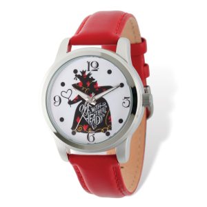 Disney Ladies Size Off With Their Heads Red Band Watch