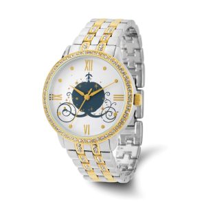 Disney Ladies Two-tone Cinderella Coach Watch