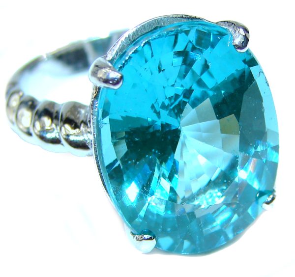 Excellent quality Apatite .925 Sterling Silver ring size 6