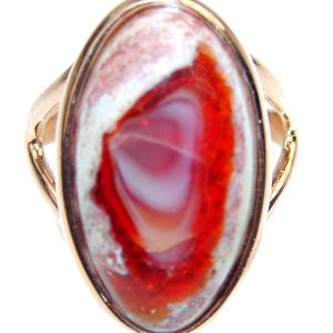 Excellent quality Mexican Opal 14K Rose Gold .925 Sterling Silver handcrafted Ring size 7