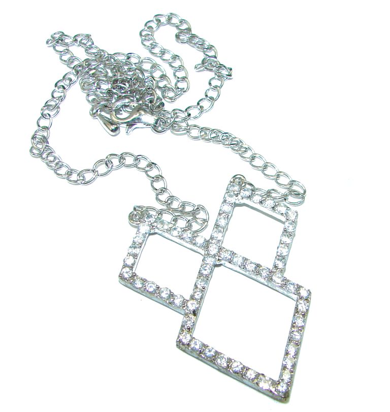 Exclusive White Topaz .925 Sterling Silver necklace