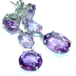 Fabulous Amethyst .925 Sterling Silver handcrafted earrings