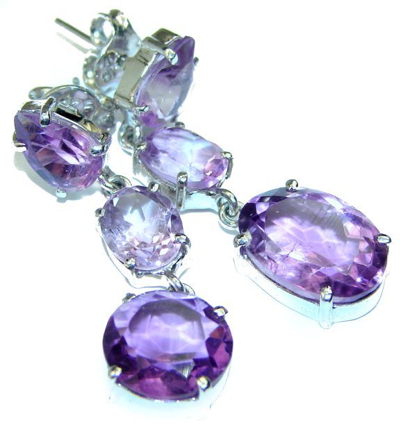 Fabulous Amethyst .925 Sterling Silver handcrafted earrings