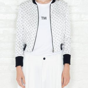 Frank Debourge - "The Classic Bomber" 3/4 in White & Black Print