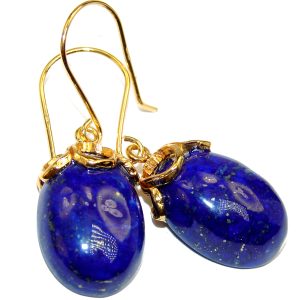 Gorgeous Lapis Lazuli .925 Sterling Silver handcrafted earrings