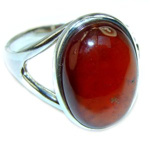 Great quality unique Ruby .925 Sterling Silver handcrafted Ring size 8 1/4