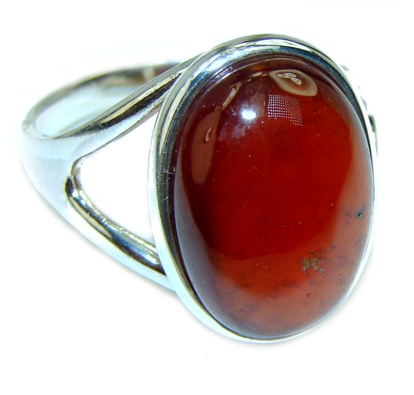 Great quality unique Ruby .925 Sterling Silver handcrafted Ring size 8 1/4