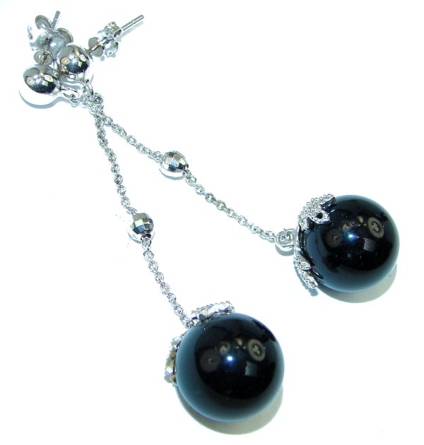 Just Perfect Black Onyx .925 Sterling Silver HANDCRAFTED earrings