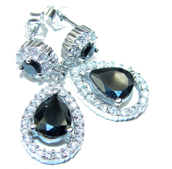 Just Perfect Black Onyx .925 Sterling Silver HANDCRAFTED earrings