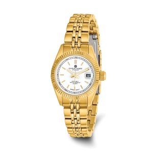 Ladies Gold-plated, Round Analog Watch by Charles Hubert