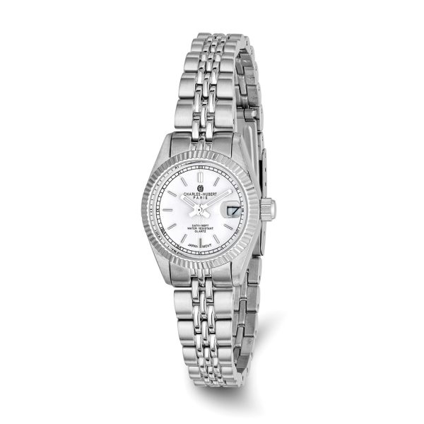 Ladies Stainless Steel, Round Analog Watch by Charles Hubert