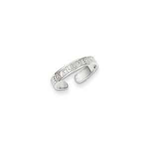 Love Toe Ring 14 Karat White Gold