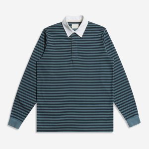 Merchant Archive - Benito Rugby Shirt (Breton Stripe - Stargazer / Navy)