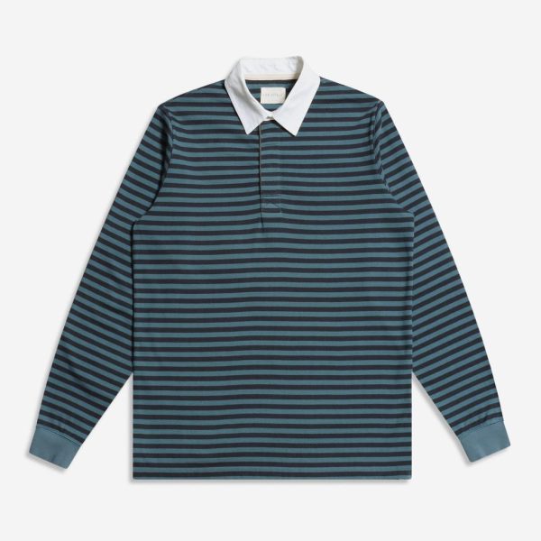 Merchant Archive - Benito Rugby Shirt (Breton Stripe - Stargazer / Navy)