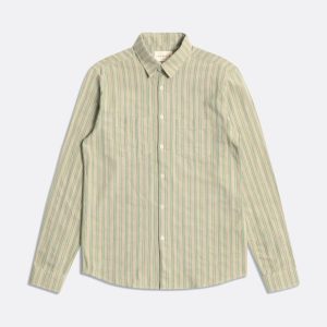 Merchant Archive - Classic Shirt - Picchi Stripe Green