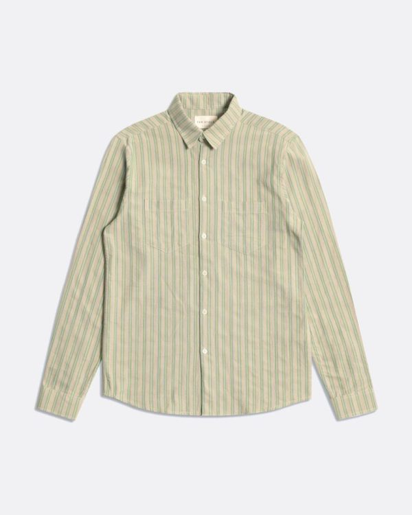 Merchant Archive - Classic Shirt - Picchi Stripe Green