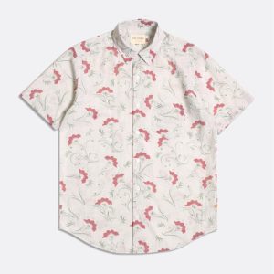 Merchant Archive - Classic Short Sleeve Shirt - Flowering Print