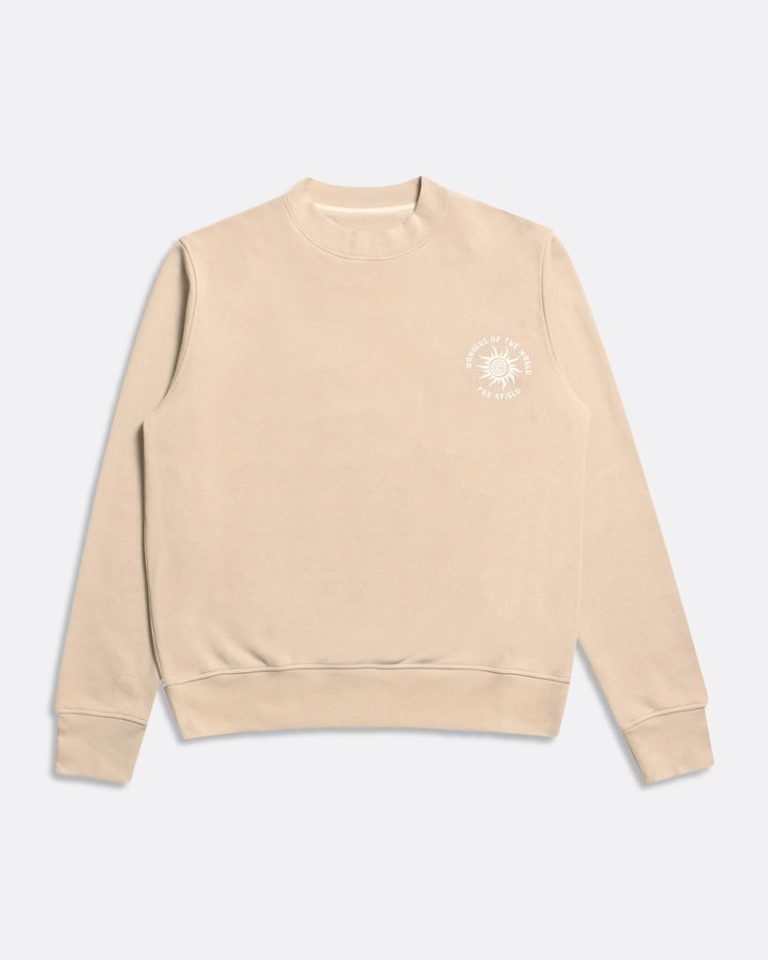 Merchant Archive - Crewneck Sweatshirt - Wonders Print Peyote Sand