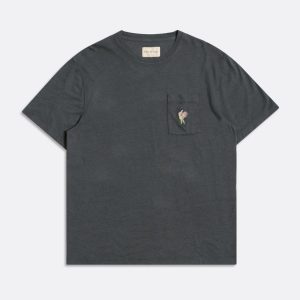 Merchant Archive - Embroidered Pocket T-Shirt - Clowny - Blue Night