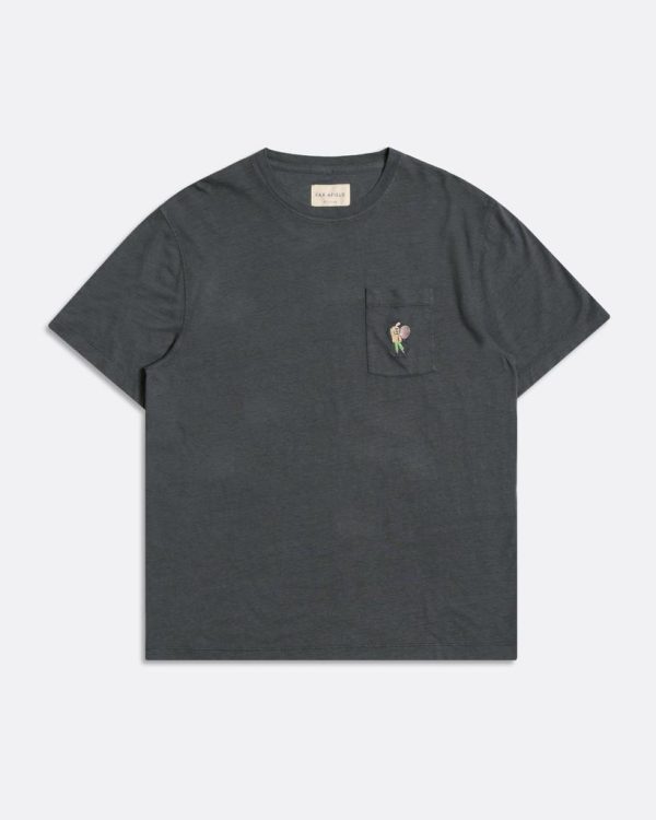 Merchant Archive - Embroidered Pocket T-Shirt - Clowny - Blue Night