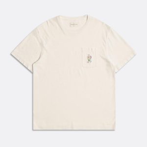 Merchant Archive - Embroidered Pocket T-Shirt - Clowny - White