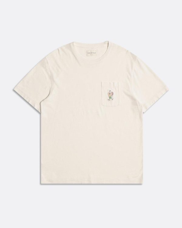 Merchant Archive - Embroidered Pocket T-Shirt - Clowny - White