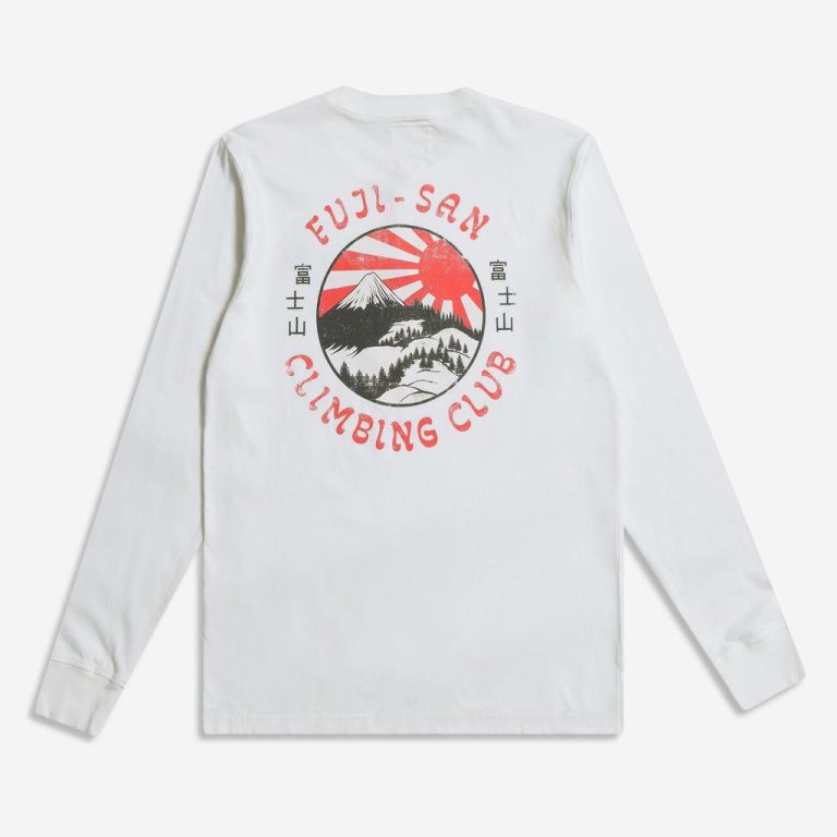 Merchant Archive - Graphic Long Sleeve T-Shirt (Fuji-San - White)