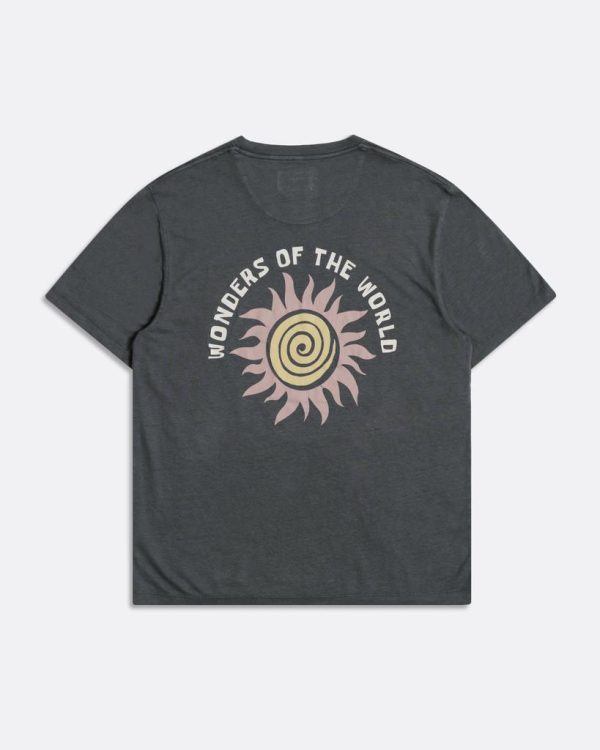 Merchant Archive - Graphic T-Shirt - Wonders Sun Swirl Print - Blue Night