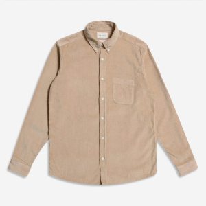 Merchant Archive - Mod Button Down L/S Shirt (Cord - Cornstalk)