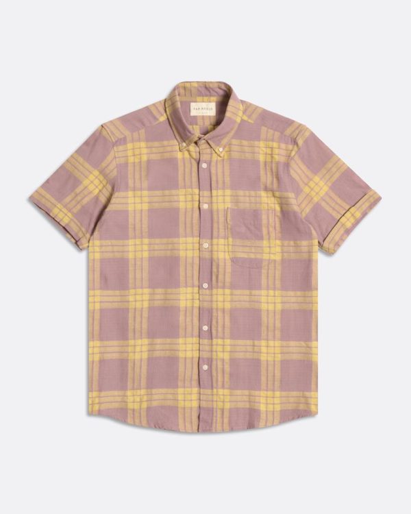 Merchant Archive - Mod Button Down Shirt - Dobby Deauville Mauve