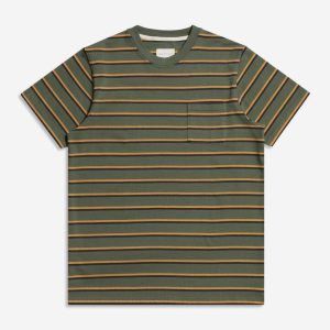 Merchant Archive - Pocket Short Sleeve T-Shirt (Multi Stripe)