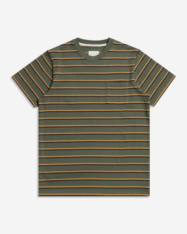 Merchant Archive - Pocket Short Sleeve T-Shirt (Multi Stripe)